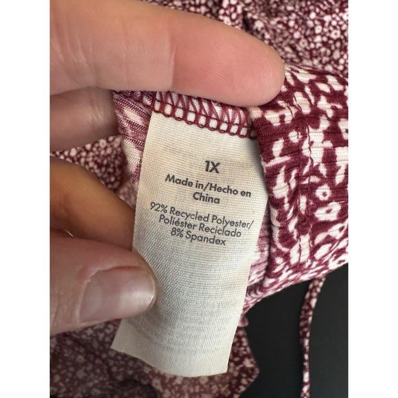 Y2K‎ Sundress Vintage Wrap Summer Dress ditzy Floral Red  tie back babydoll 1X - Picture 12 of 13